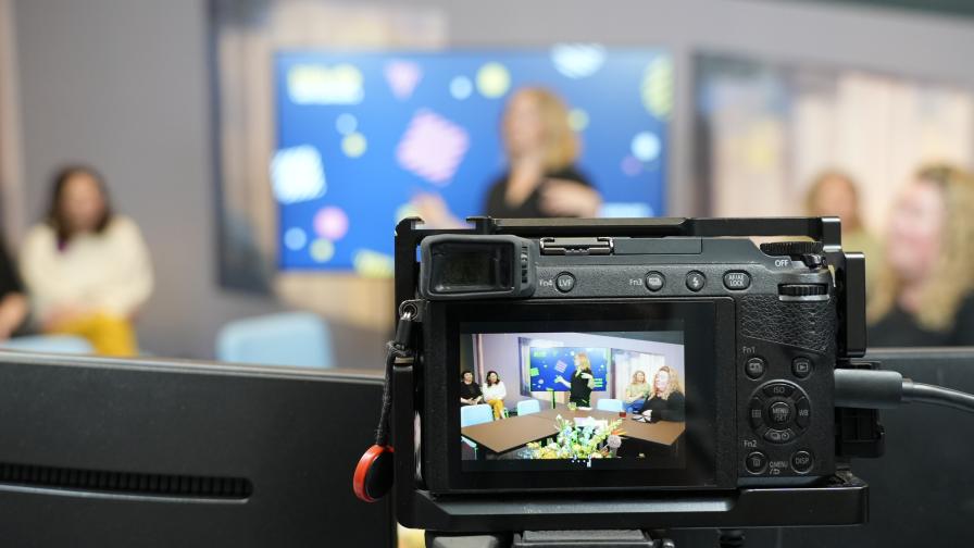 BTS-foto van de live Blikverruimer-opname