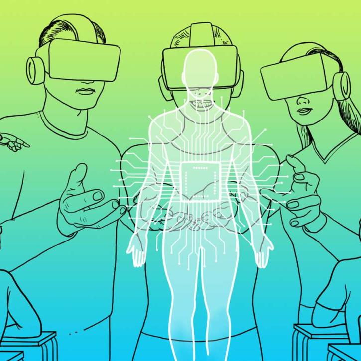 Persnonen met VR-brillen