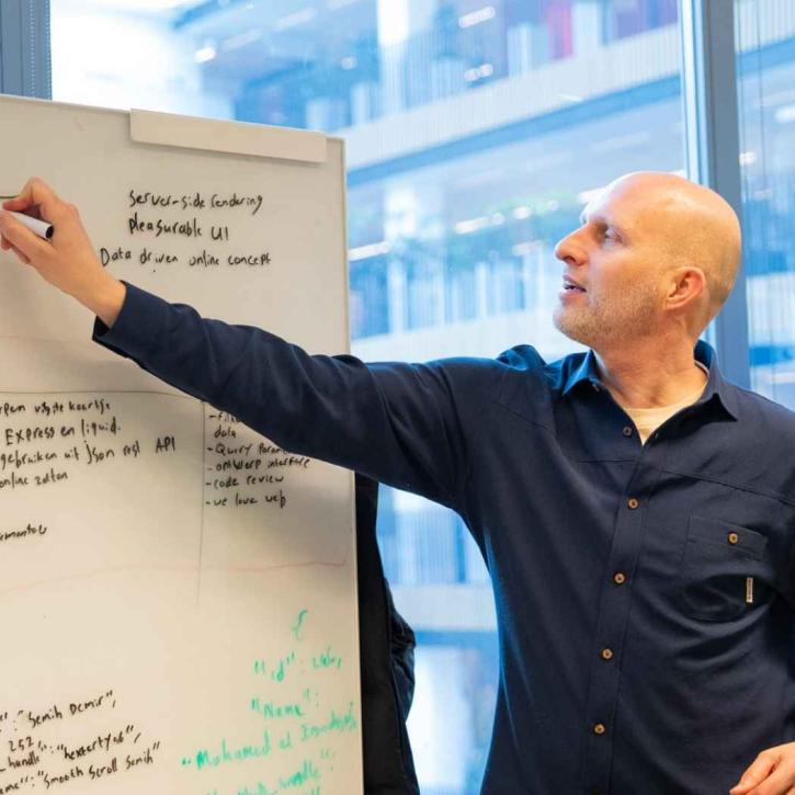 FDND docent voor whiteboard