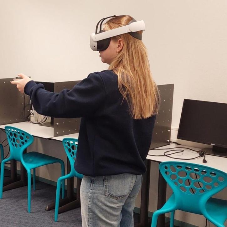Student met VR bril