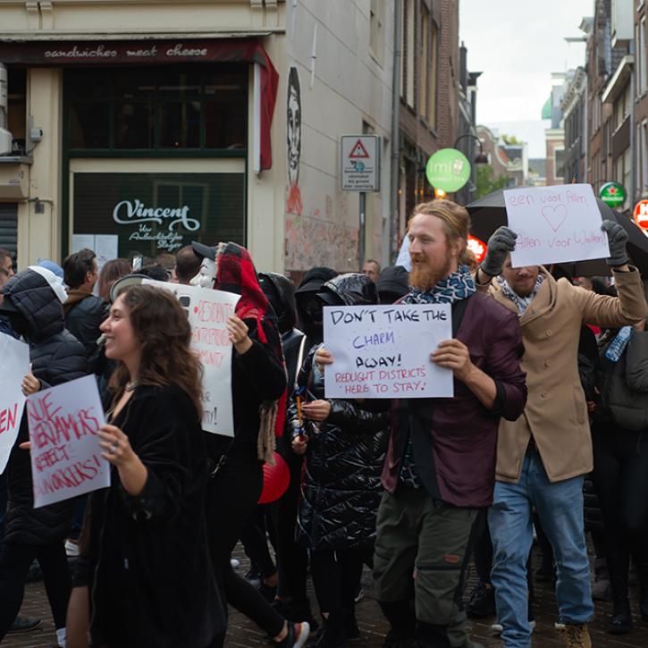 protest op de wallen 