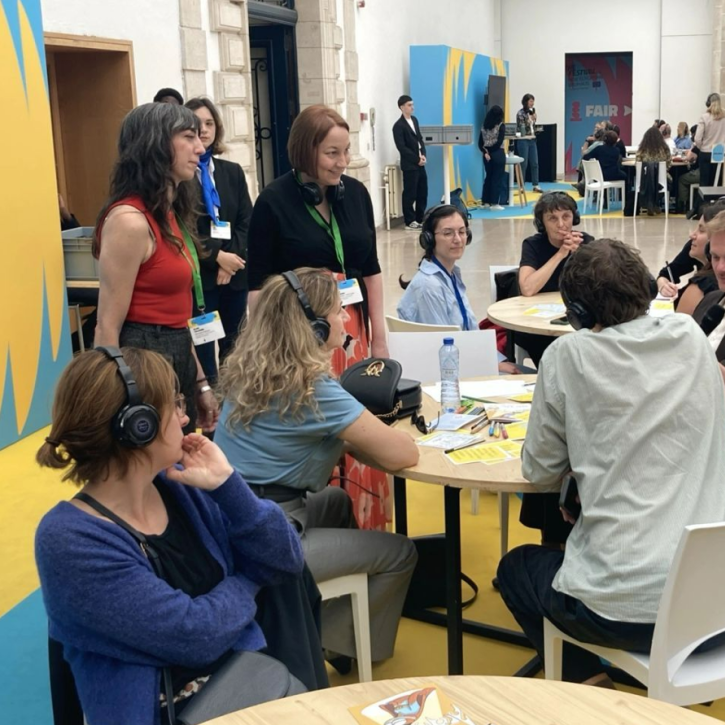 Photo of Elise's workshop during NEB