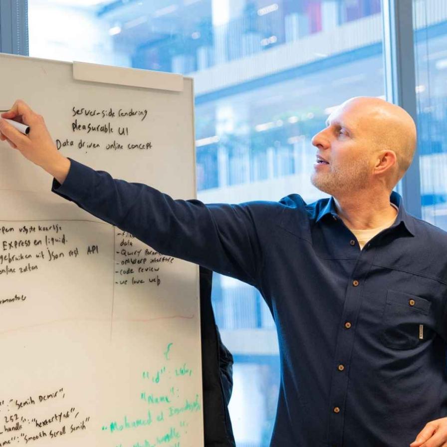 FDND docent voor whiteboard