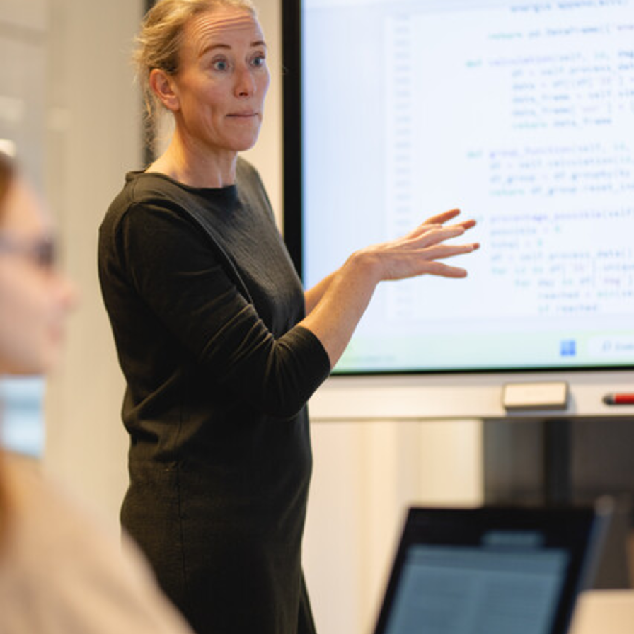 docent leg uit voor digitaal bord