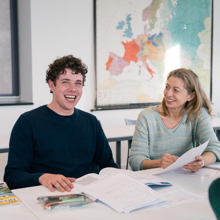 Leraar Duits student en docent